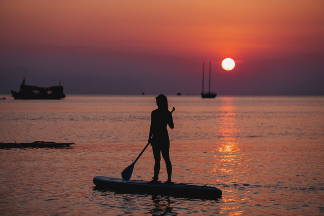 Paddel boarding a Cefalù