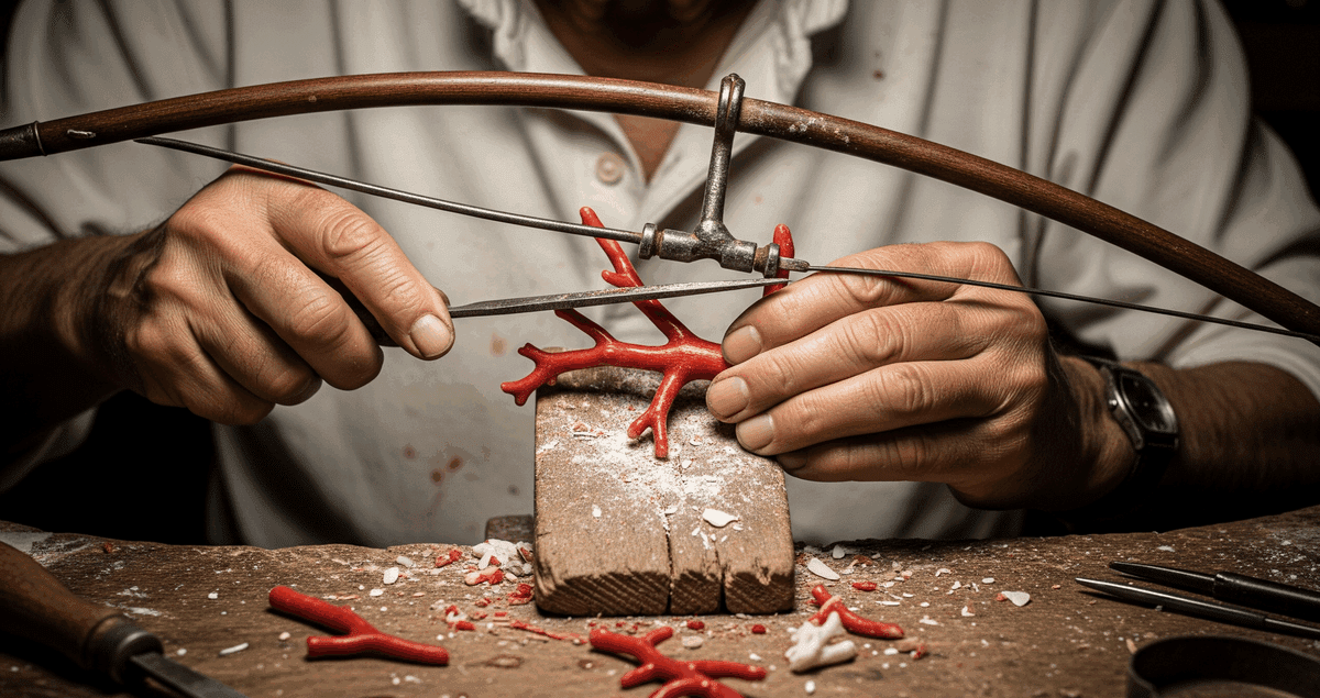 lavorazione del corallo