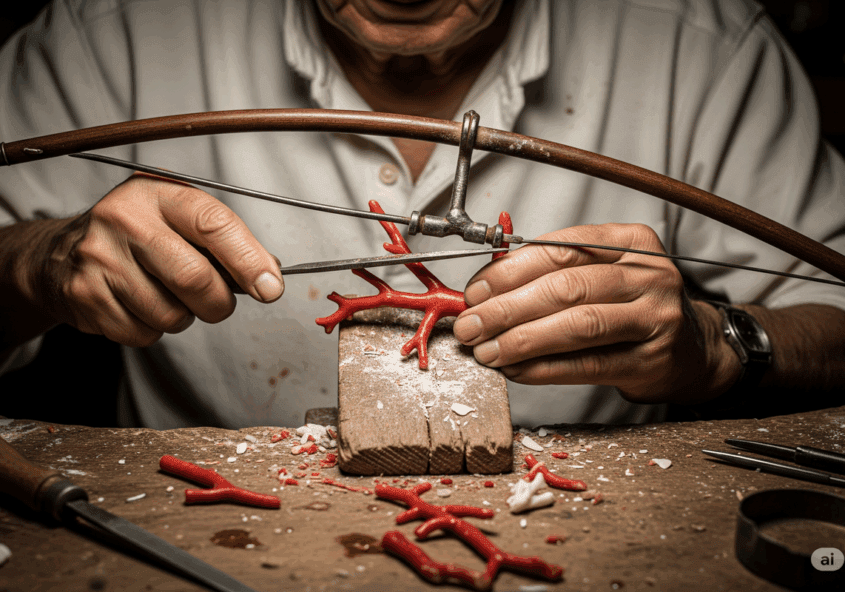lavorazione del corallo